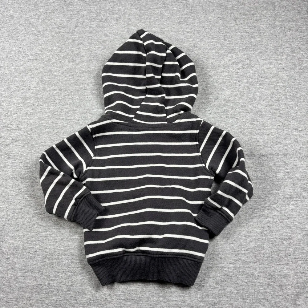 Carter's 9 Months Dark Green & White‎ Striped Hooded Boys Dog Jacket Baby